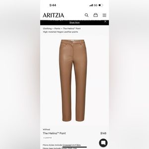 Aritzia Melania pant size 4